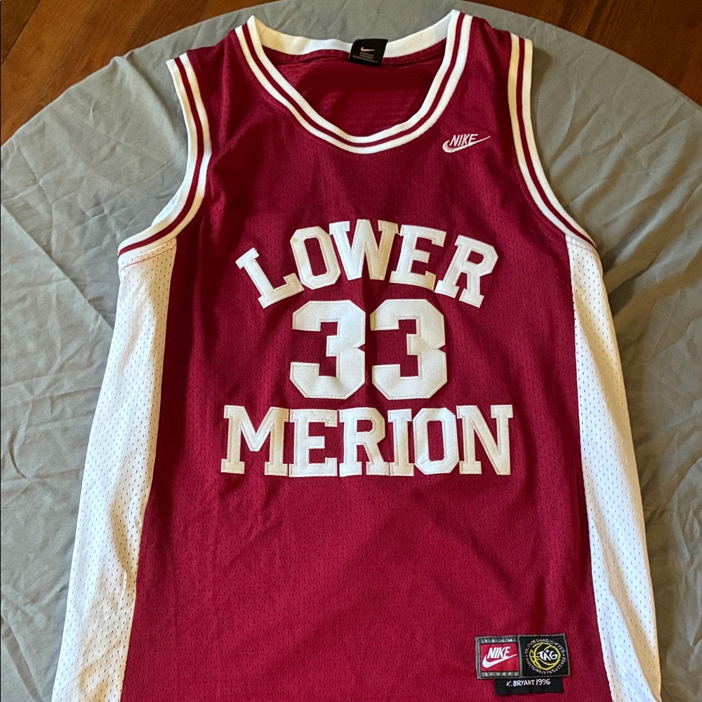 Nike Red and White Lower Merion Jersey